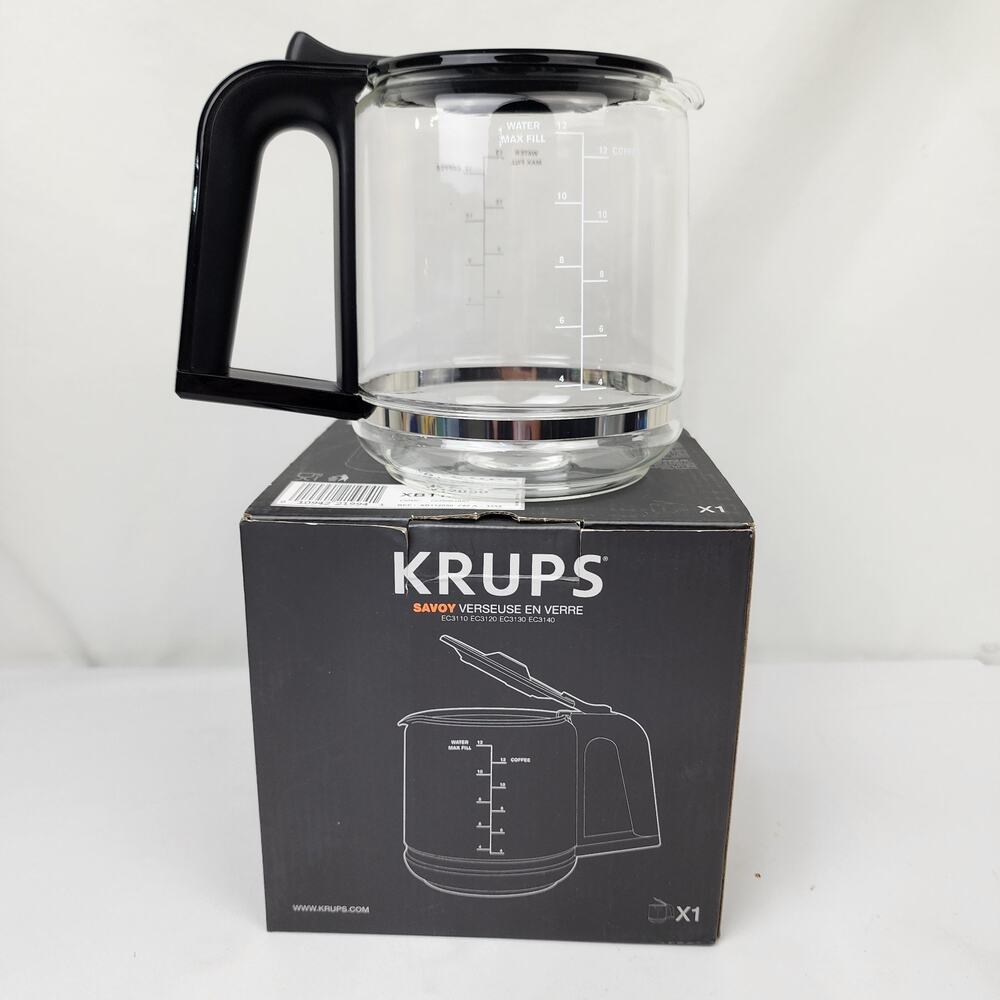 Krups Savoy 12 Cup Coffee Carafe XB112050 Replacement EC3110 3120 3130 2140 New